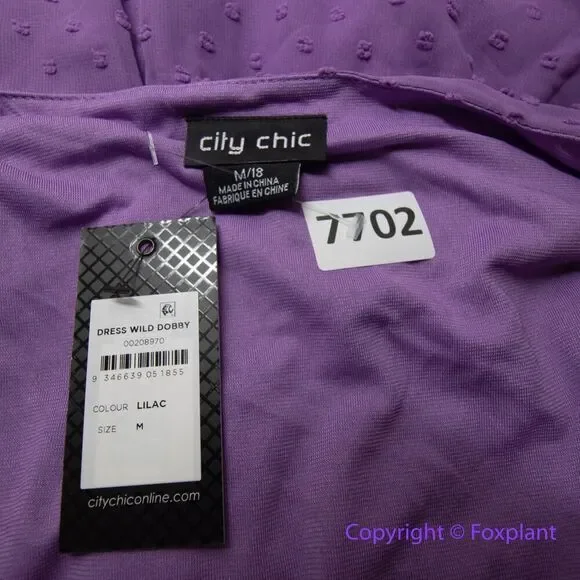 New! City Chic Wild Dobby Dress  lilac purple,  women plus‎ size 18 - Picture 14 of 16